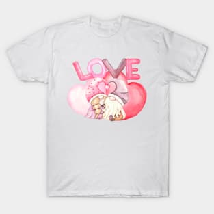 Love Gnomes Hearts T-Shirt